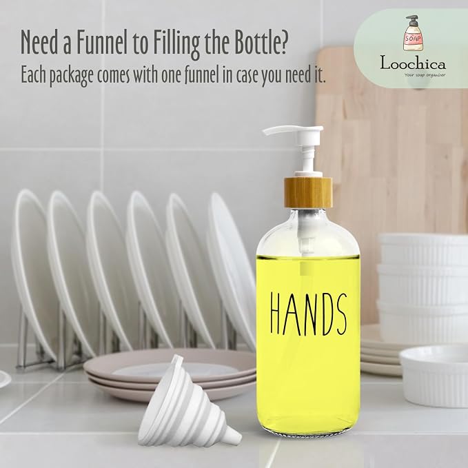 LOOCHICA Clear Glass Soap Bottle - Image 9