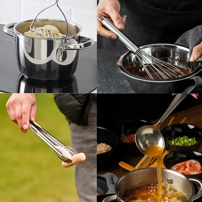 Avador® Premium Set of 10 Stainless Steel Kitchen Tool Set - Image 7
