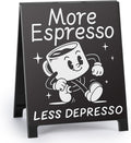 Coffee Signs for Coffee Station More Espresso Less Depresso Inspirational by Youremotionalvaluechoices