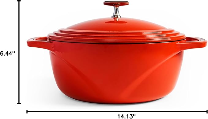 Lodge USA Enamel 4.5 Qt Enameled Cast Iron Dutch Oven - Image 9