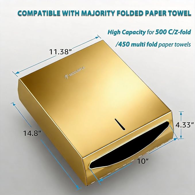 Commercial Paper Towel Dispenser Gold - Image 3