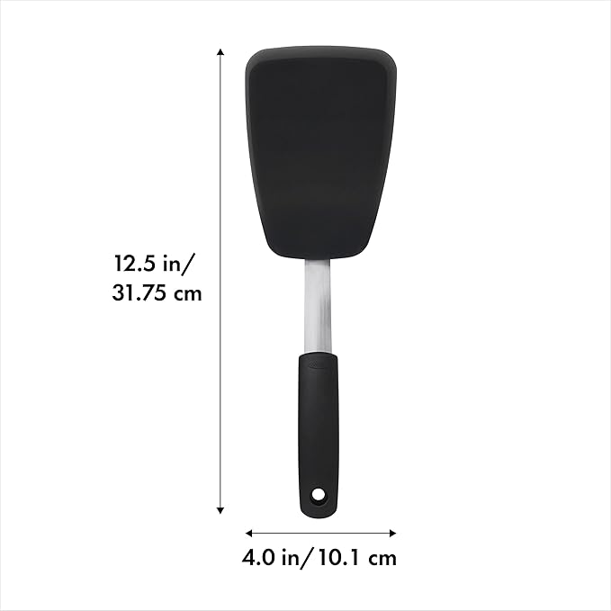 OXO Good Grips Large Silicone Flexible Turner, Stainless Steel & Good Grips - Image 6