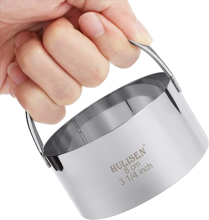 HULISEN Biscuit Cutter Set, Stainless Steel Round Cookies Cutter - Image 6