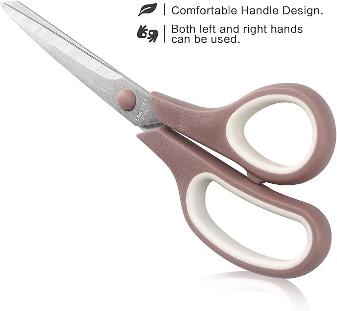 Scissors 8.5 Inch scissors all purpose Bulk Set of 3, Scissors - Image 4