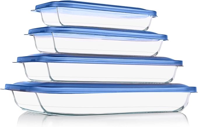 KOMUEE 8 Pieces Glass Baking Dish by KOMUEEUS