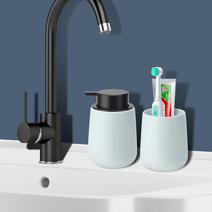 Soap Dispenser Ceramic with Easy-to-Press Pump Hand Lotion Liquid Dispenser - Image 3