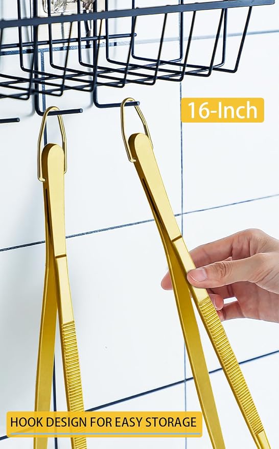 JETKONG 2 Pcs 16-Inch Heavy Duty Cooking Tweezers Extra Large Stainless Steel - Image 6