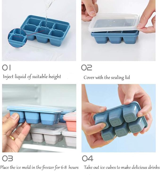 Ice Cube Trays for Freezer 3 Pack - Image 3