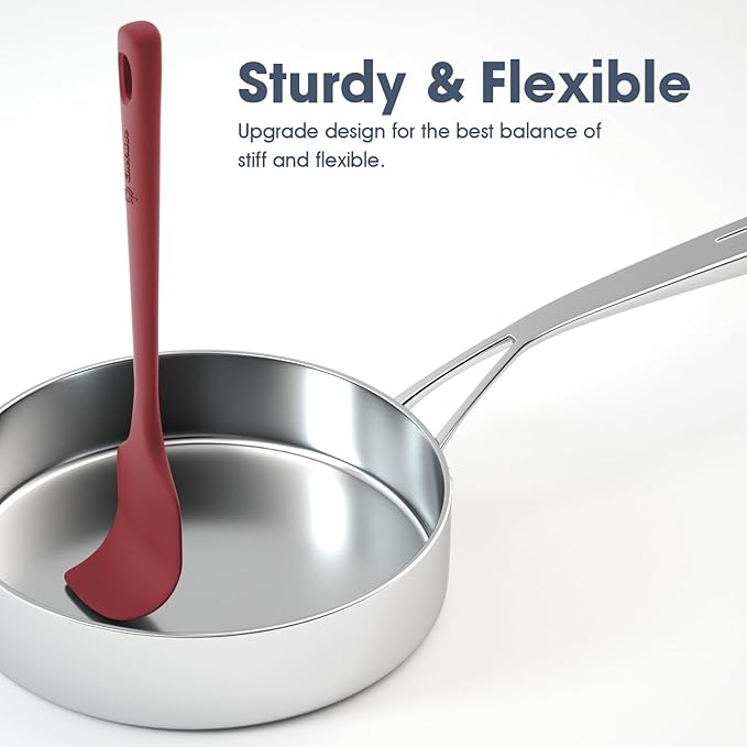 ChefAide 5 Pieces Silicone Spatula Set, Food Grade Rubber Spatula, Upgrade - Image 4