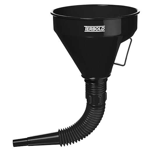 Automotive Flex Funnel with Hose | Wide Mouth Flexible Oil Funnel by Terbold