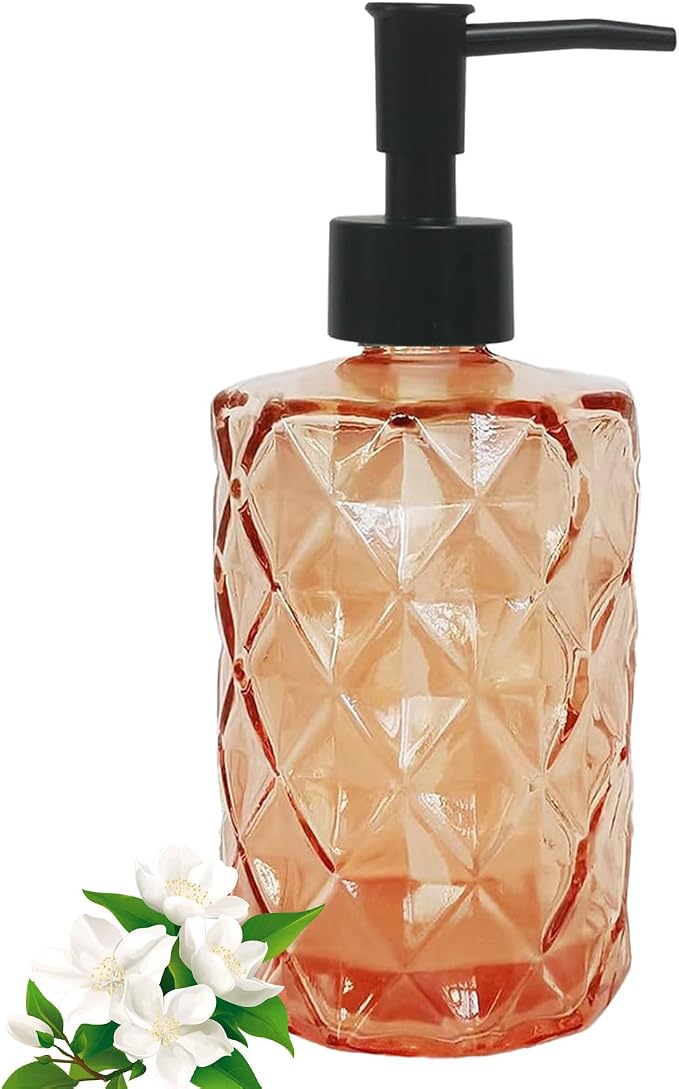 12Oz Small Glass Soap Dispenser by Guokanfly