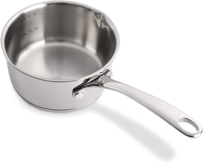 DEAYOU 18/10 Stainless Steel Butter Warmer Measuring Pan, 0.5-Quart Milk Warmer by DEAYOU