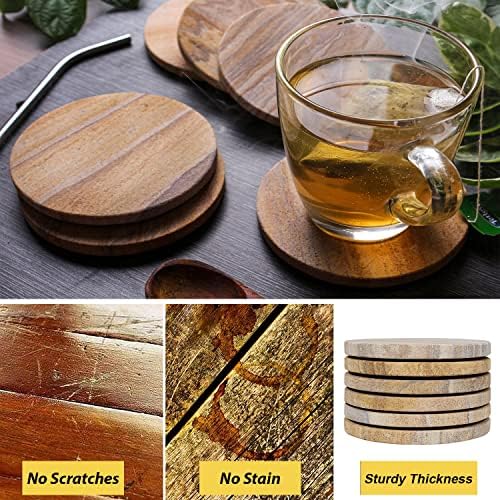 Sandstone Water Absorbent Hand Crafted Round Coasters for Drinks