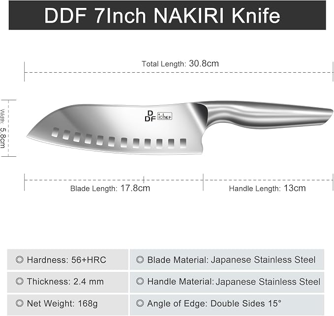 DDF iohEF Kitchen Knife, Chef's Knife In Japanese Stainless Steel Professional - Image 5