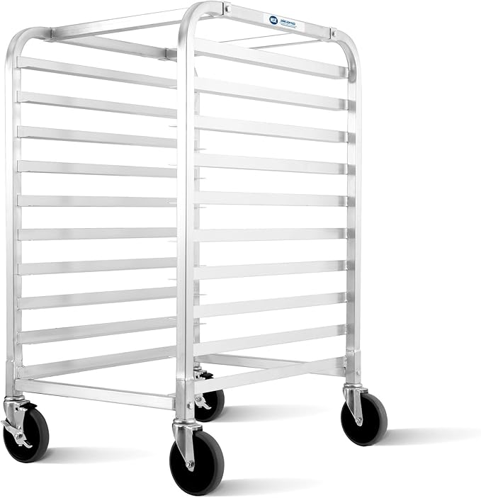 BIEAMA 10-Tier Sheet Pan Rack, NSF Bun Pan Rack, Aluminum Bakery Rack, Home by BIEAMA