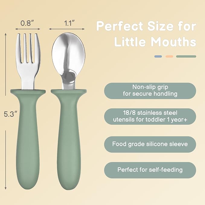 Eascrozn Toddler Utensils, 6 Pack kids Silverware Set - Image 2