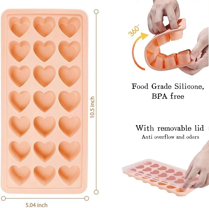 Heart-Shaped Ice Cube Trays - Image 3