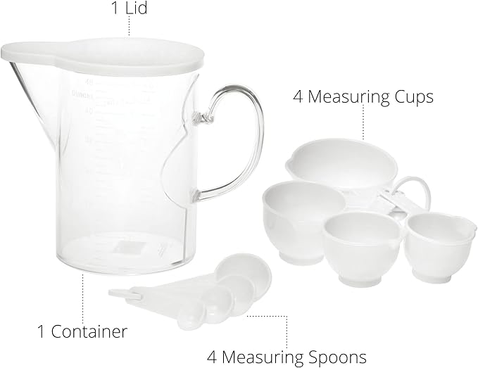 Measuring Cups and Measuring Spoons Set of 10 Pieces, Supreme Housewares - Image 4