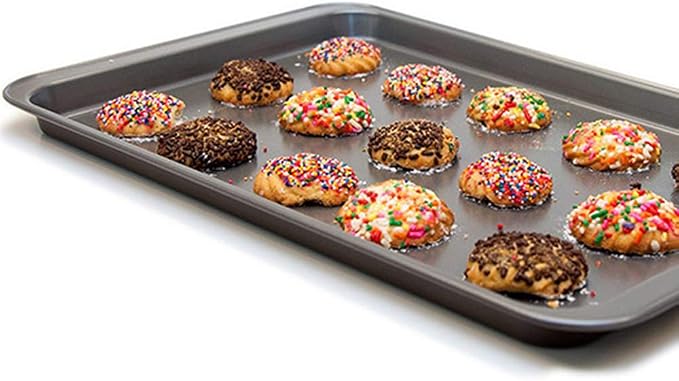 2PCS Cookie Sheet 10x14.5 Inch Baking Sheet Nonstick Heavy Carbon Steel Baking - Image 6
