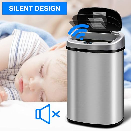 Dkeli Kitchen Trash Can for Bathroom Bedroom Home Office Automatic Touch Free - Image 6