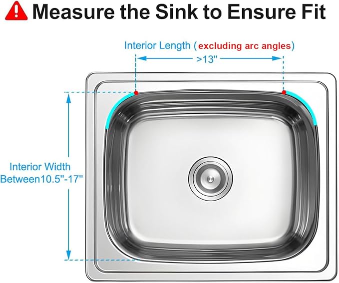 Expandable in Sink Dish Drying Rack, Adjustable Capacity Stainless Steel Over - Image 3