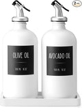 Olive Oil Dispenser Bottle for Kitchen, 16oz Glass Oil and Vinegar Dispenser Set by Unknown