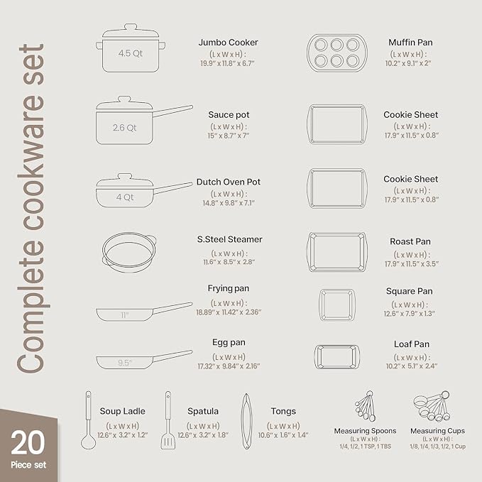 Bakken Master 20 Piece Cookware Set - Image 2