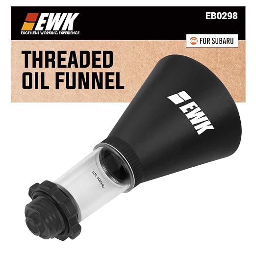 EWK Threaded Engine Oil Funnel for Subaru, Hands-Free Oil Change Funnel by EWKTool