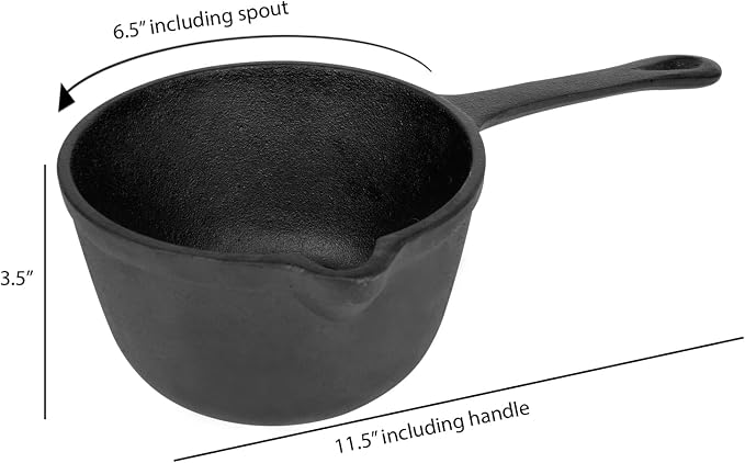 Jim Beam JB0204 Pre-Seasoned Heavy Duty Construction Cast Iron Basting Pot - Image 3