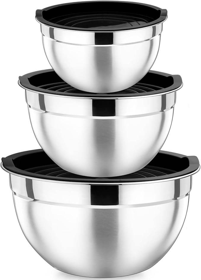 P&P CHEF Black Mixing Bowls by PPCHEF