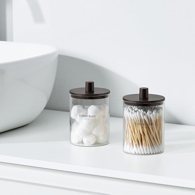 TIPGO Glass Qtip Holder Dispenser - Image 2