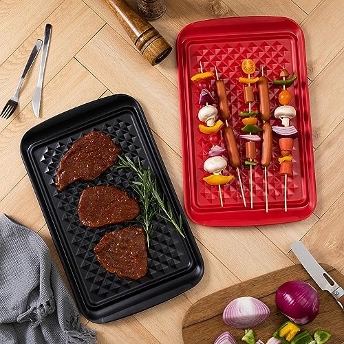 LEHAHA Melamine 12-Piece Modern Dinnerware Set, Kitchen Plates and