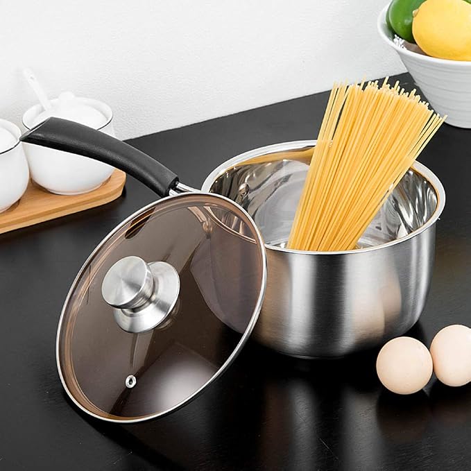 TeamFar Saucepan with Lid, 2 qt Sauce Cooking Pot Milk Pan Stainless Steel - Image 5