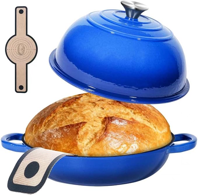 ONKO Dutch Oven For Sourdough Bread Baking, 6QT Enameled Cast Iron Dutch Oven by ONKO