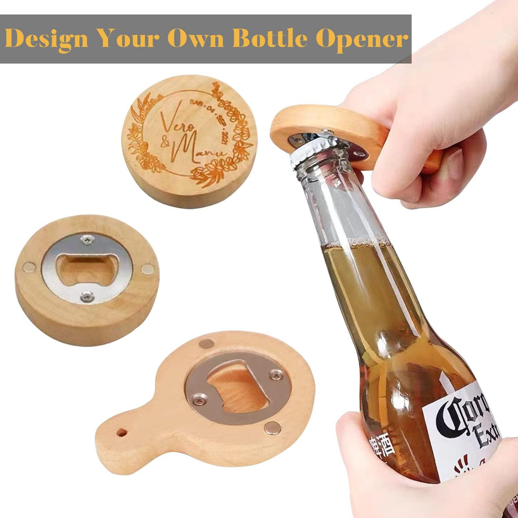 Bottle Opener Insert - 20 Sets Stainless Steel Inserts Kit with Screws