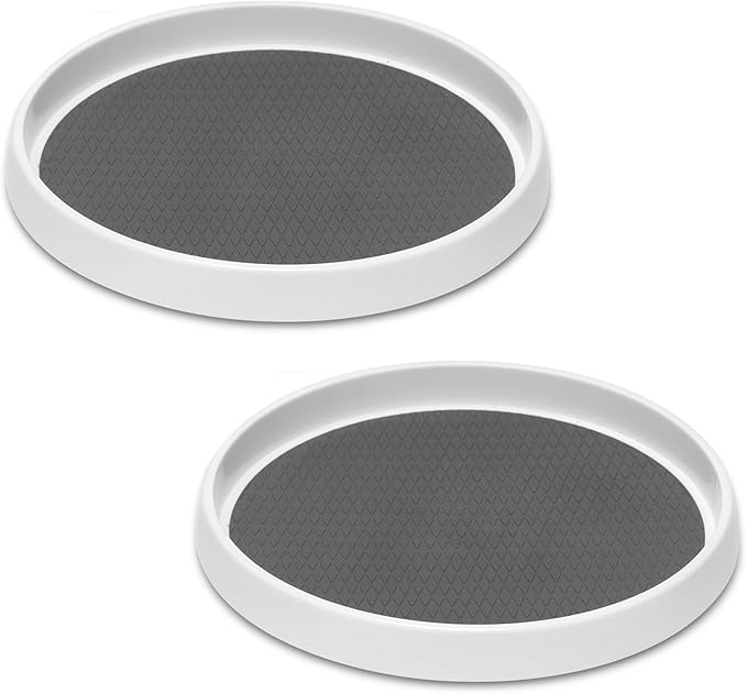 2 Set, 10 Inch Non-Skid Lazy Susan Organizers by MakeLifeBetterEasier
