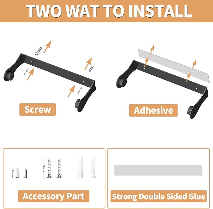Paper Towel Holder Under Cabinet, Stainless Steel, Wall Mount - Image 5
