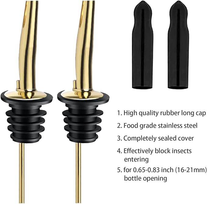 Pafusen 12 Pack Liquor Bottle Pourers, Liquor Pour Spout - Image 2