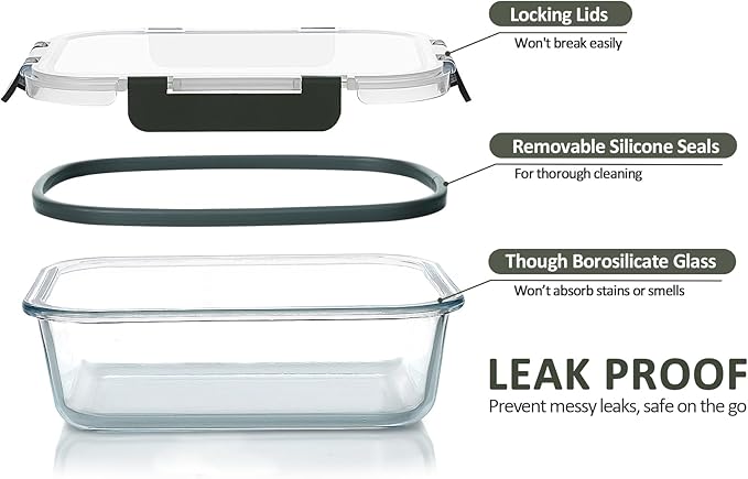 M MCIRCO 24-Piece Glass Food Storage Containers - Image 3