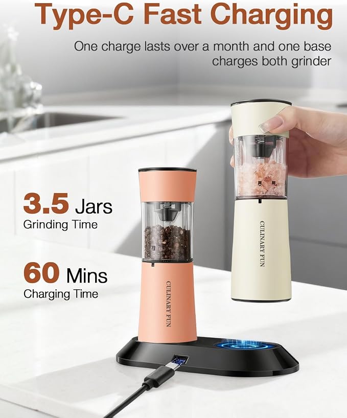 Gravity Electric Salt and Pepper Grinder Set - Image 2
