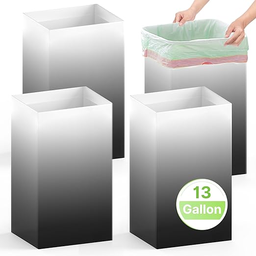 4 Pack Extra Large Disposable Trash Cans, Reusable Portable Garbage Can by Magicheap