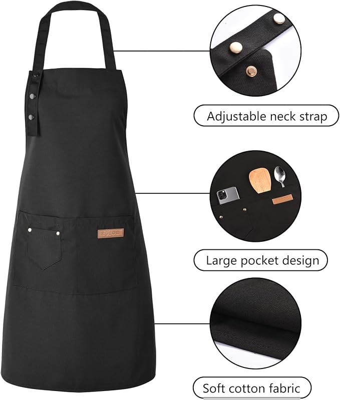 Tosewever Art Aprons for Women Painting Pottery Baking, Mens Buckle Straps - Image 2