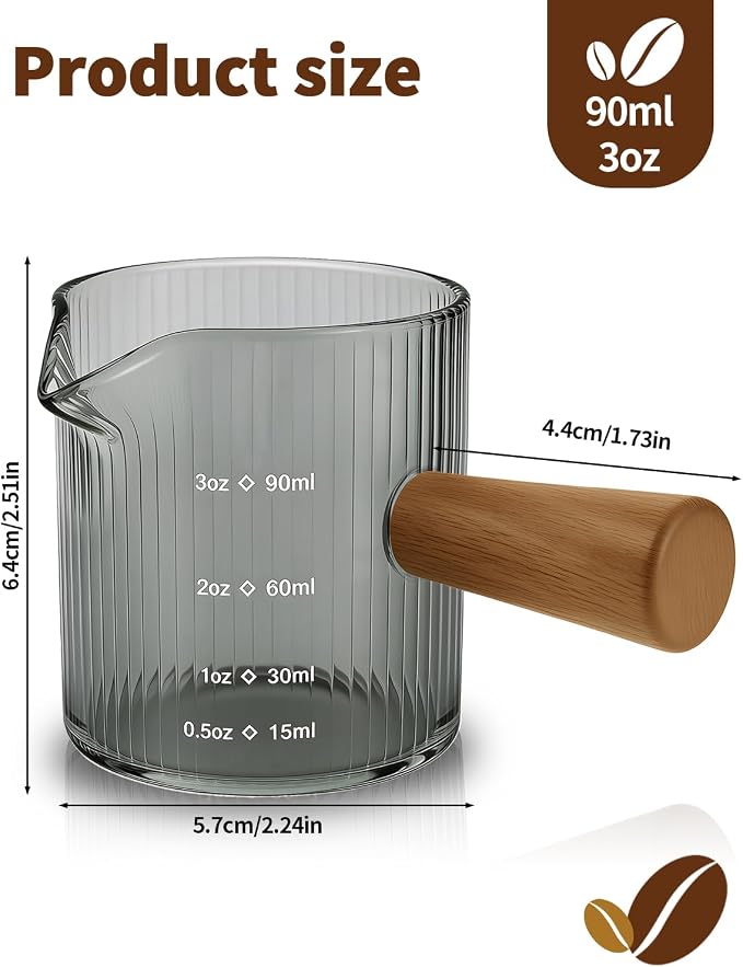 Espresso Measuring Cup 3 Oz, Espresso Glass Cups - Image 2