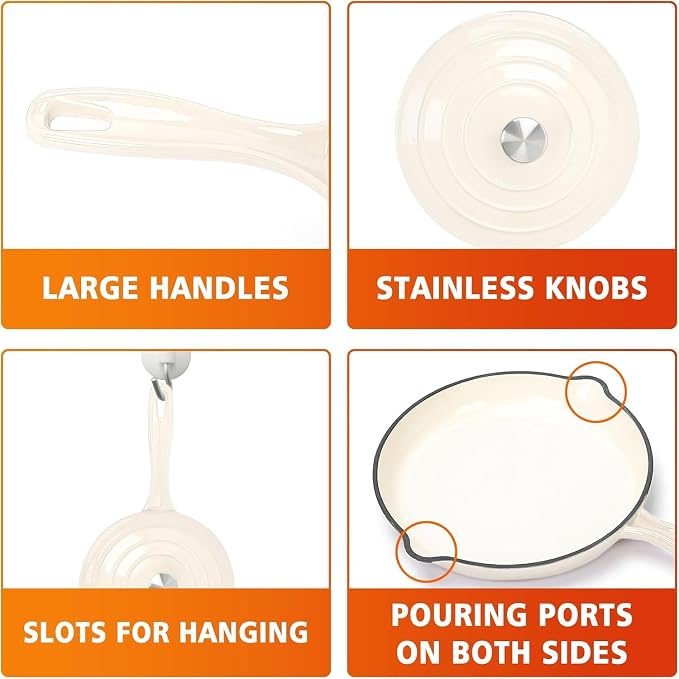 Hisencn Enameled Cast Iron Cookware Set - Image 5
