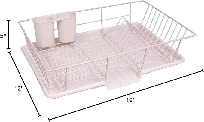 Sweet Home Collection 3 Piece Dish Drainer Rack Set - Image 2