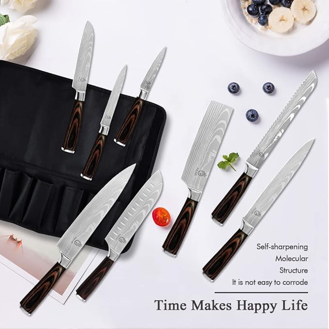 FULLHI Knife Set, Premium German Stainless Steel chef Knife Set - Image 4