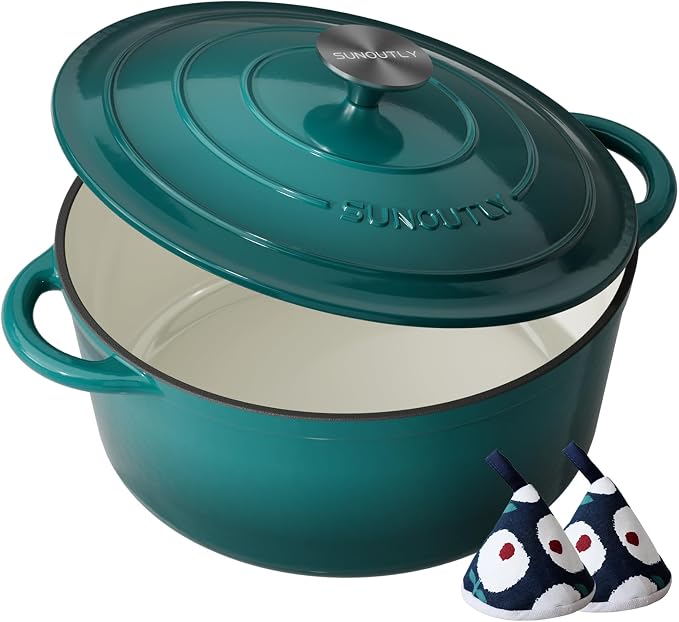 Enameled Cast Iron Dutch Oven by SUNOUTLY