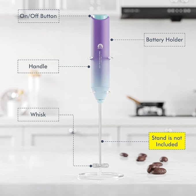 Powerful Milk Frother Handheld Foam Maker, Mini Whisk Drink Mixer - Image 3
