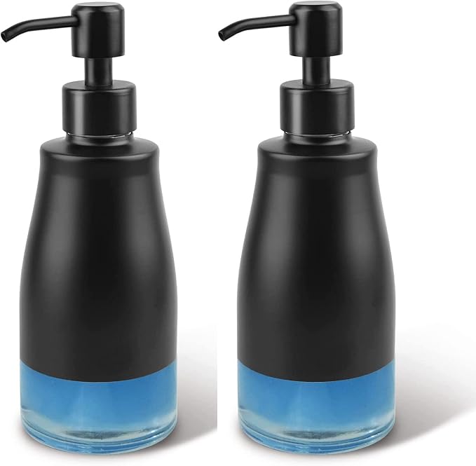 AUMIO Dish Soap Dispenser with Stickers, 2 Pack Kitchen Dish Refillable Liquid by AUMIO