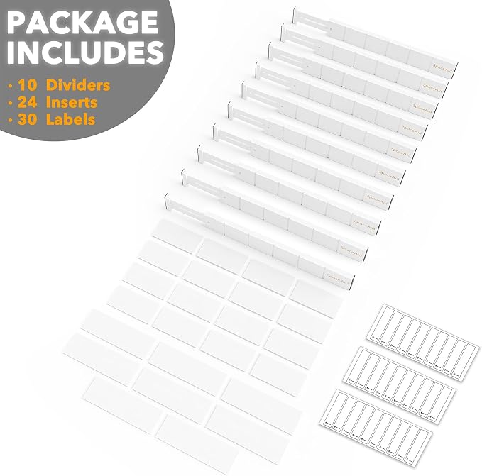 SpaceAid Bamboo Drawer Dividers - Image 7